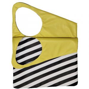 TORBA ROMB STRIPES SA ŽUTOM UNUTRAŠNJOSTI DIM. 45cm x 59