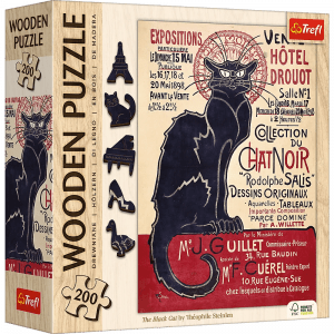 Trefl puzzle: 200 Wooden Puzzles - The Black Cat - Théophile Alexandre Steinlen