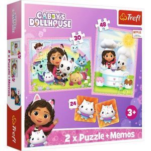 Trefl puzzle: 2in1 + Memos - Gabby's Dollhouse