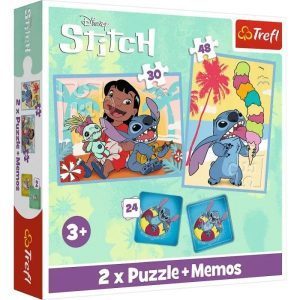 Trefl Puzzle: 2 in 1 + memos - Happy Lilo/Stitch day Disn