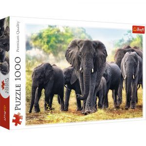 Trefl puzzle: 1000 - African elephants