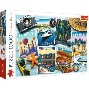 Trefl puzzle: 1000 - Holiday Postcards