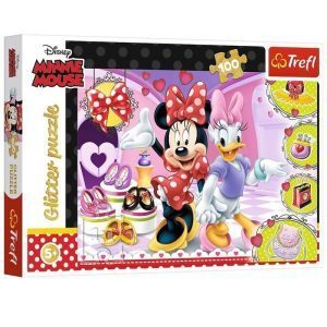 Trefl puzzle: 100 Glitter - Minnie and trinkets