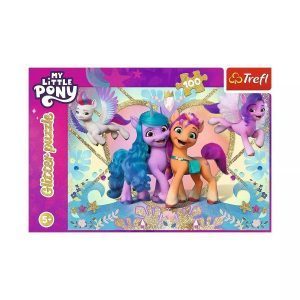Trefl puzzle: 100 Glitter - Shiny Ponies / Hasbro