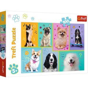 Trefl puzzle:  100 -  In the world of dogs TREFL