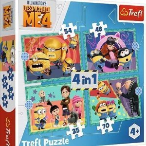Trefl puzzle: 4in1 - Crazy Minions / Universal Despicable