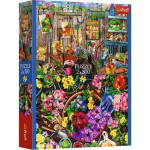 Trefl puzzle: 2x500 -  Working in the Garden