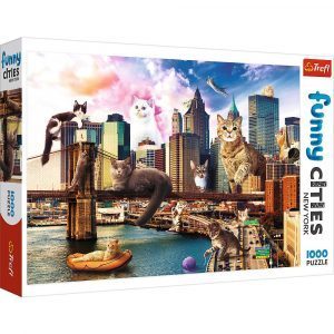 Trefl puzzle: 1000 Funny Cities -  Cats in New York