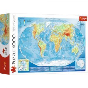 Trefl puzzle: 4000 - Large physical map of the world