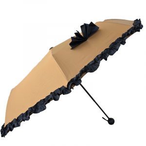 Kišobran bež/zlatni s volančićima “Cute Goldy”